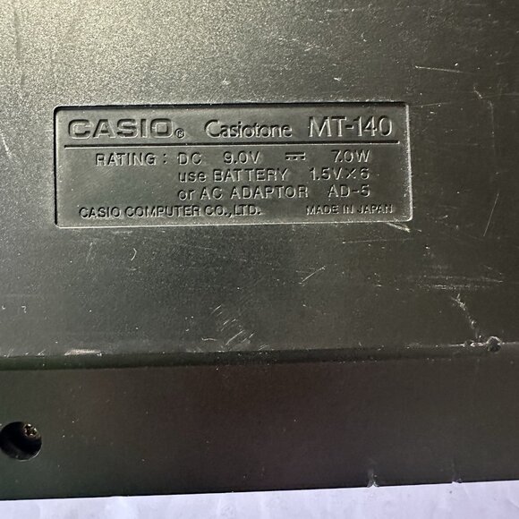 Casio Casiotone MT-140 Black Vintage Keyboard Working Battery Operated Tested! - Picture 10 of 16
